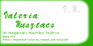 valeria musztacs business card