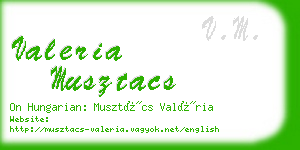 valeria musztacs business card